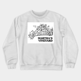 Martha's Vineyard Map Crewneck Sweatshirt